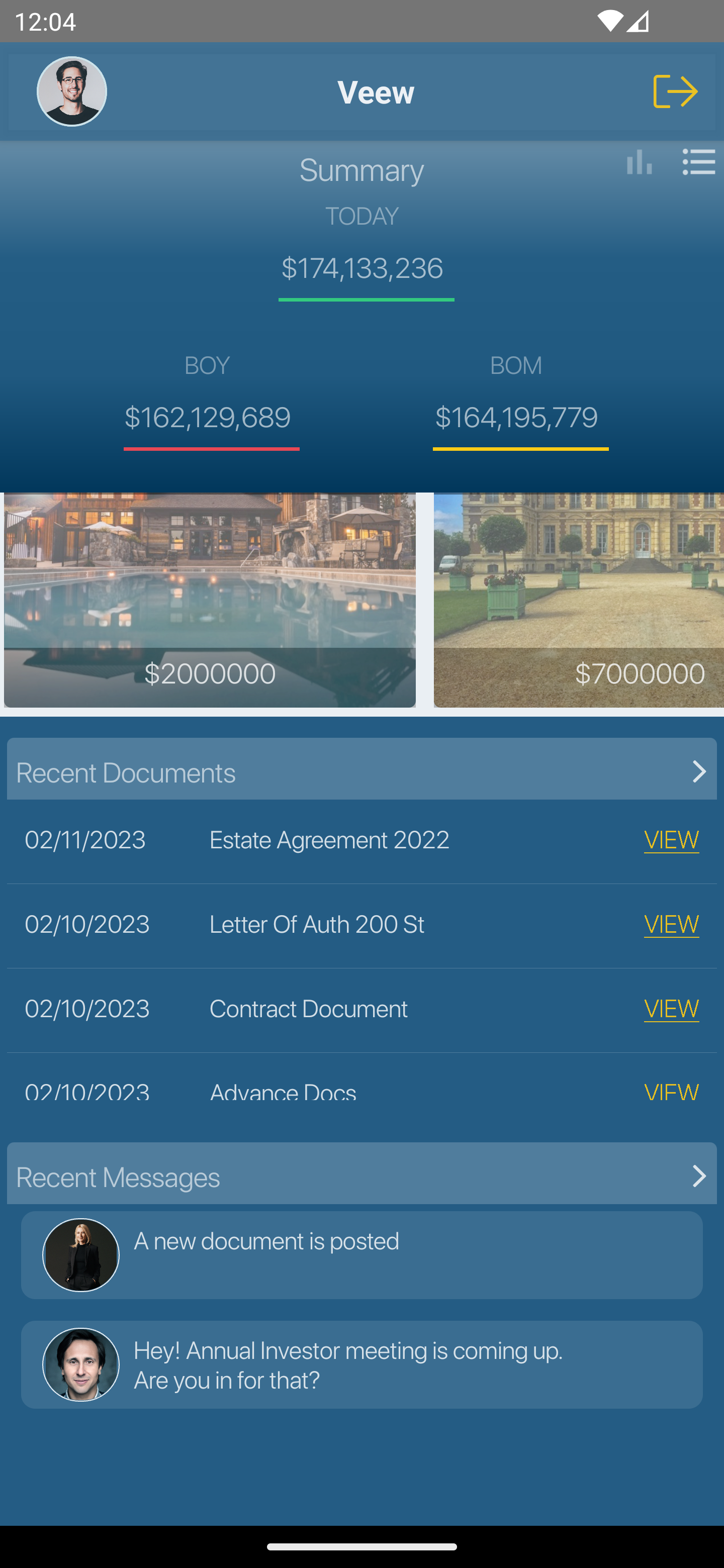 Advisor view